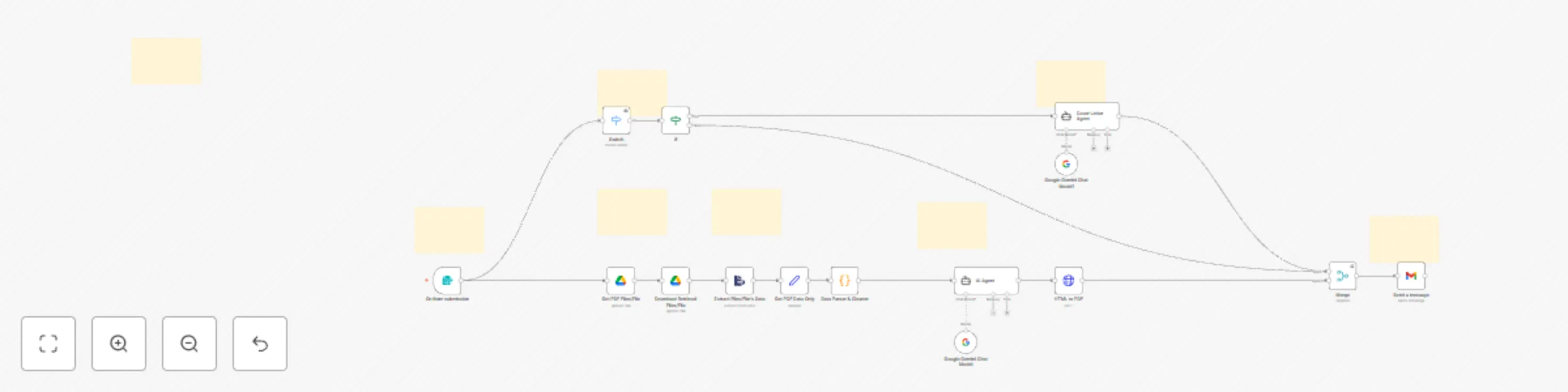 Workflow preview: Optimize Resumes & Generate Cover Letters with Gemini AI and PDF.co