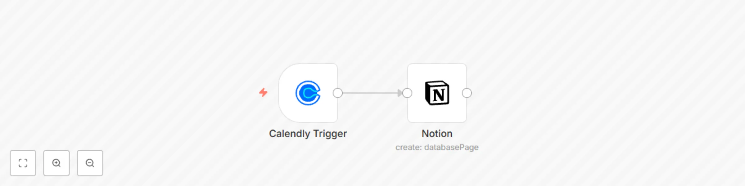 Workflow preview: Add a new user to Notion database on Calendly invite creation