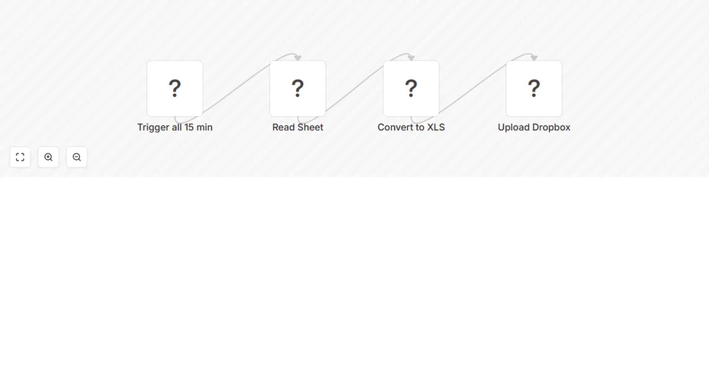 Workflow preview: Add data from Google Sheet to Dropbox