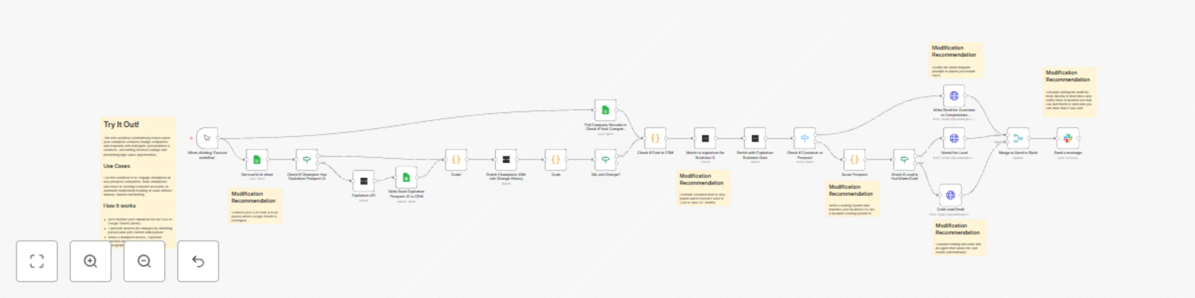 Workflow preview: Automate champion migration detection & personalized outreach with Explorium & Claude