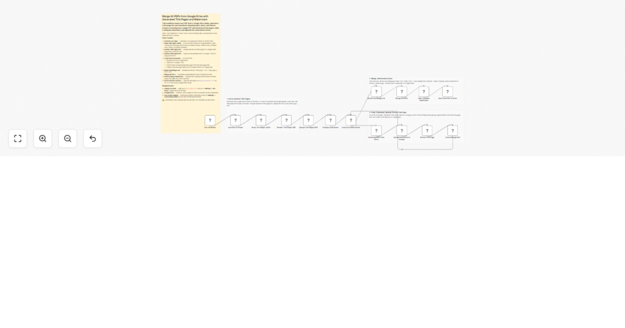 Merge Google Drive PDFs with dynamic cover pages and watermark using Autype preview