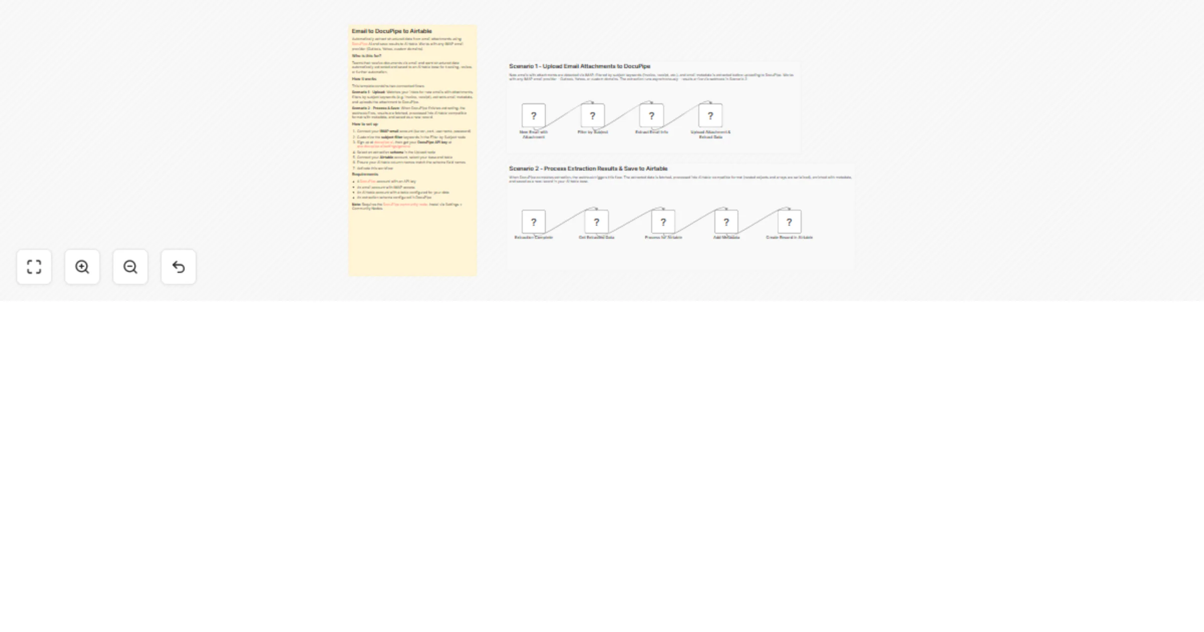 Workflow preview: Extract data from email attachments to Airtable with DocuPipe AI