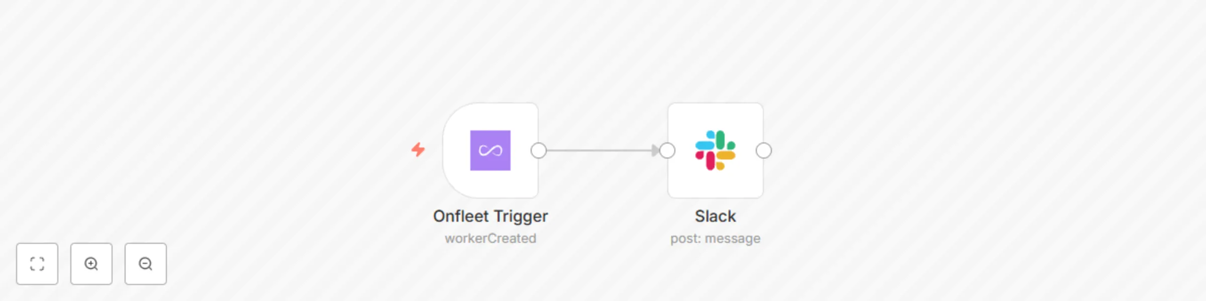 Workflow preview: Send Onfleet driver signup messages in Slack