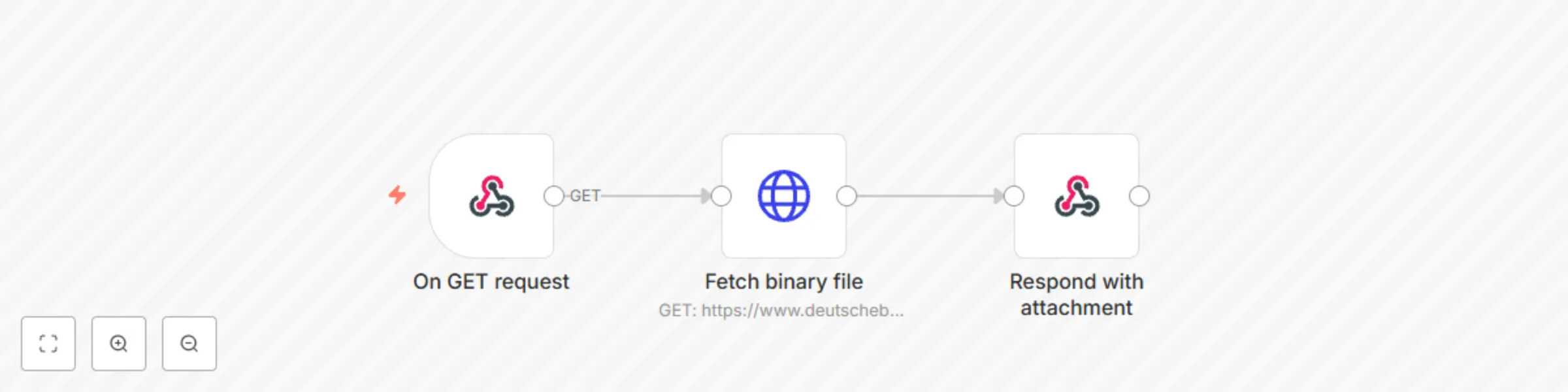 Workflow preview: Respond with file download to incoming HTTP request
