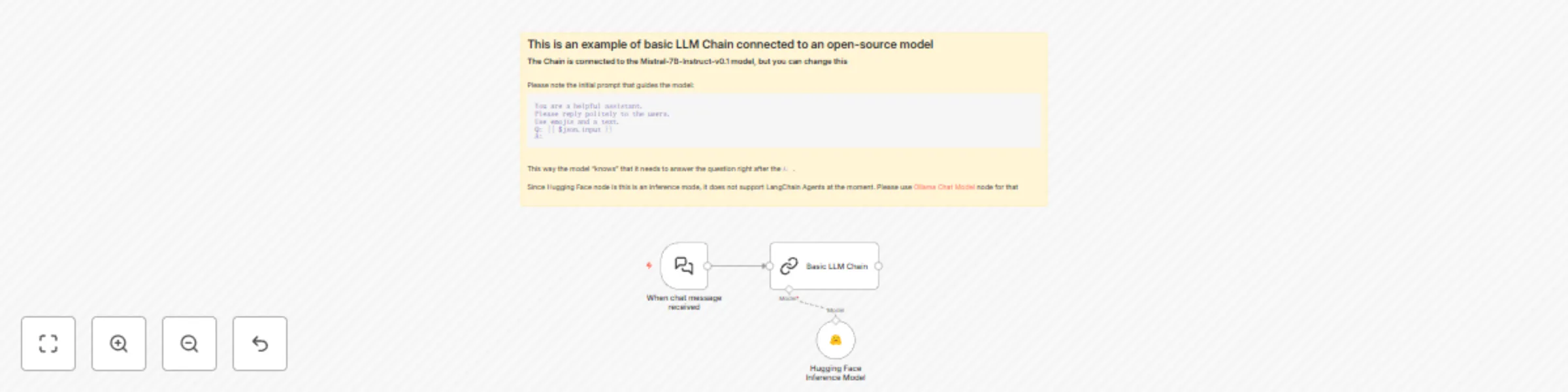 Workflow preview: Use an open-source LLM (via HuggingFace)