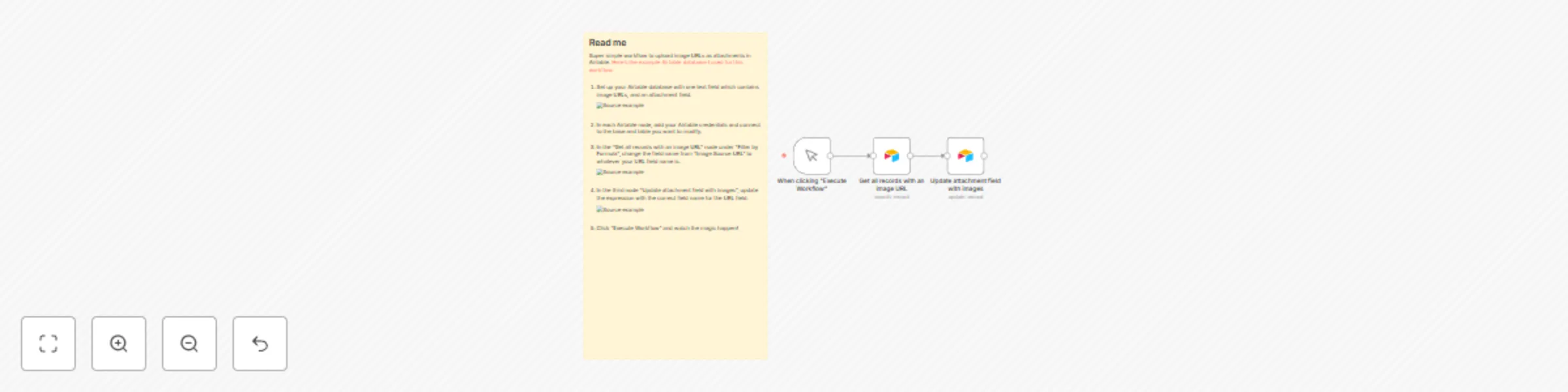 Workflow preview: Convert image URLs to an uploaded attachment in Airtable
