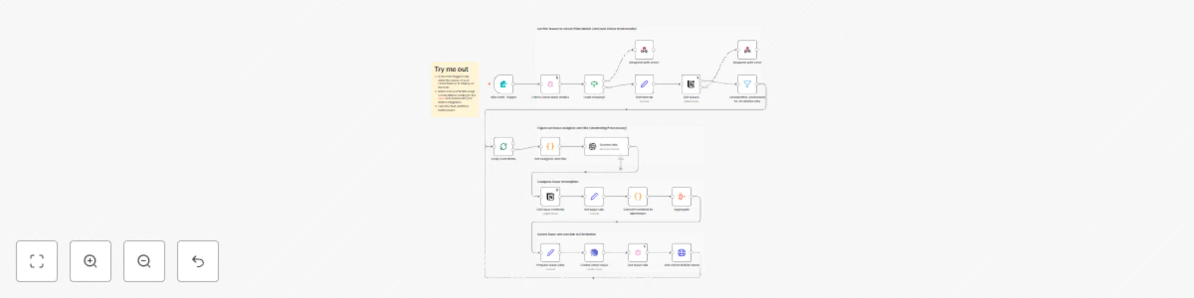 Workflow preview: Create Linear tickets from Notion content