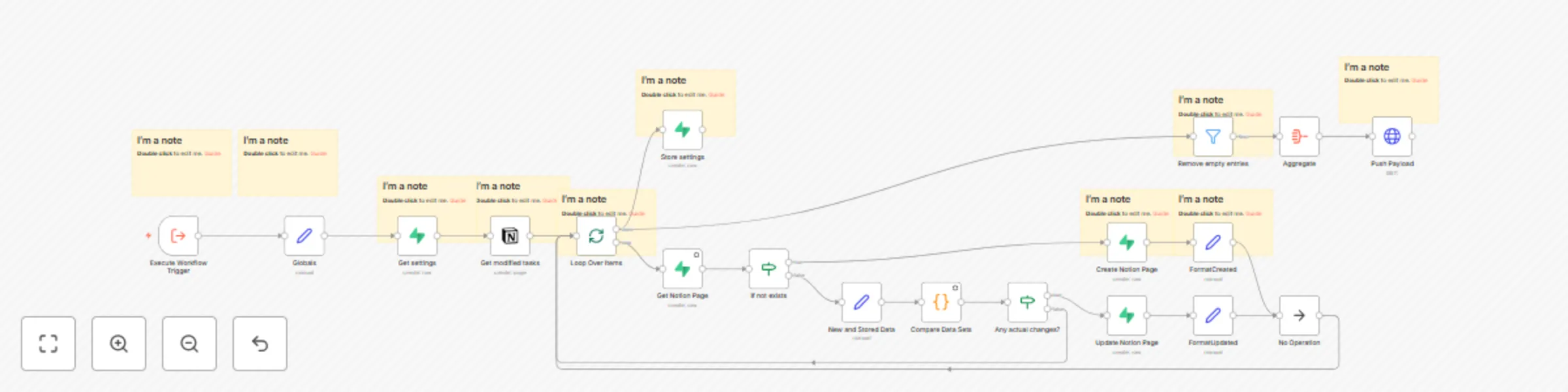 Workflow preview: Provide real-time updates for Notion databases via webhooks with Supabase