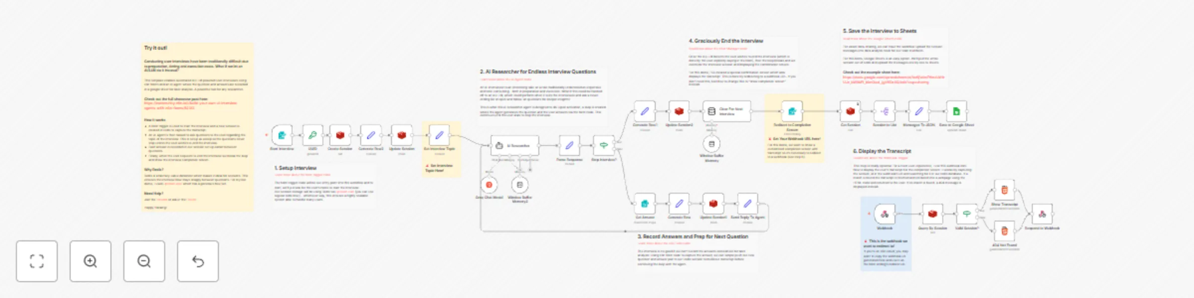 Conversational interviews with AI agents and n8n forms preview