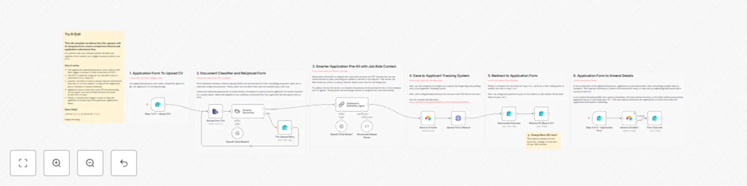 Handling job application submissions with AI and n8n forms preview