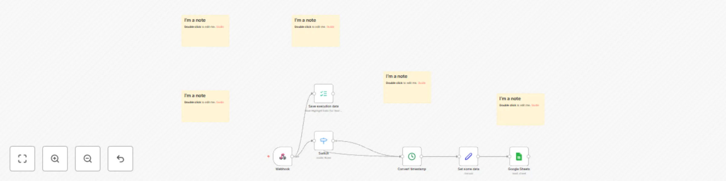 Workflow preview: Save Hotmart events to Google Sheets
