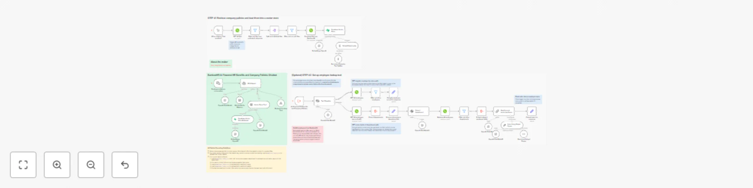 Workflow preview: BambooHR AI-powered company policies and benefits chatbot