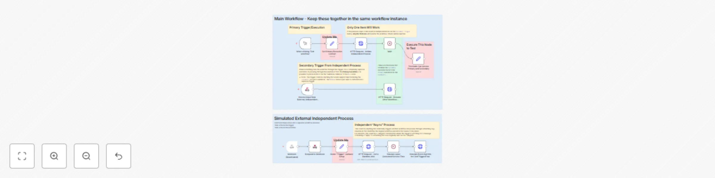 Workflow preview: Pattern for multiple triggers combined to continue workflow