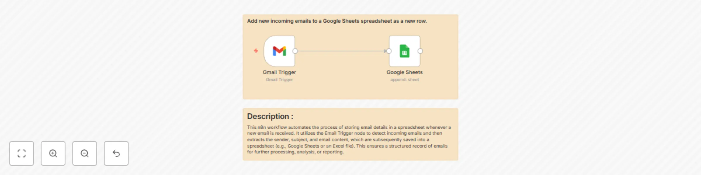 Add new incoming emails to a Google Sheets spreadsheet as a new row preview