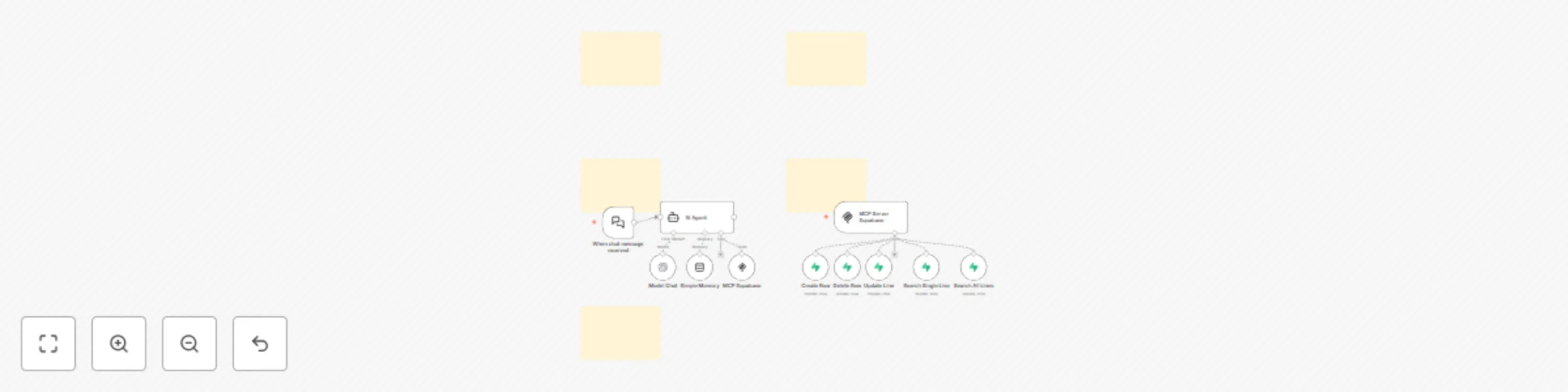 Workflow preview: MCP Supabase agent – manage your database with AI
