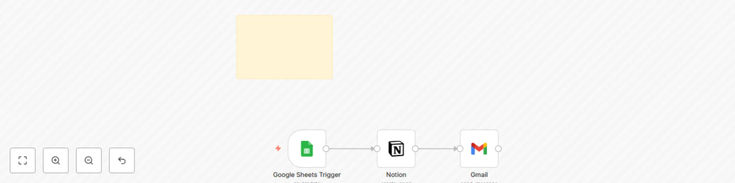 Workflow preview: Auto-update Notion CRM and send email from Google Form submissions