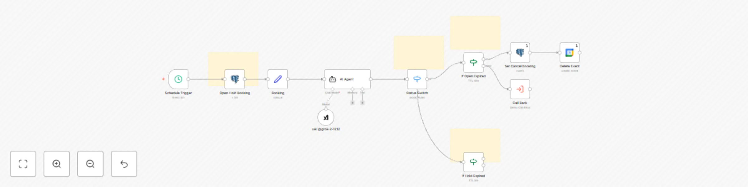 Workflow preview: AI chatbot call center: Taxi booking support (production-ready, part 7)