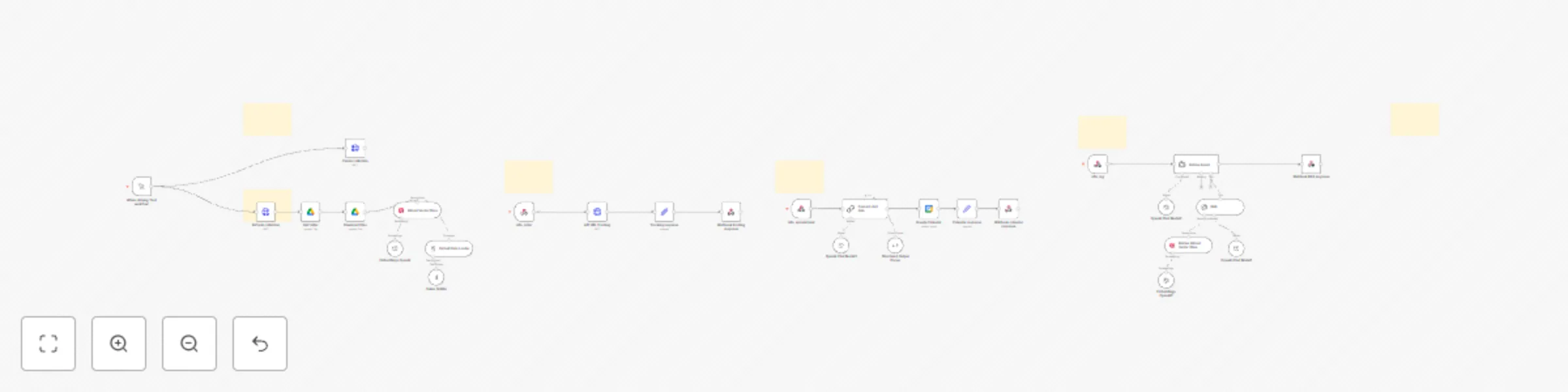 Workflow preview: AI-powered RAG Q&A chatbot with OpenAI, Google Sheets, Glide & Supabase