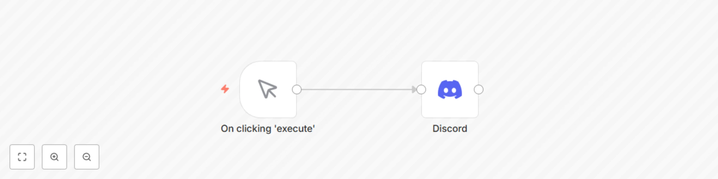 Workflow preview: Send a message with a Discord bot