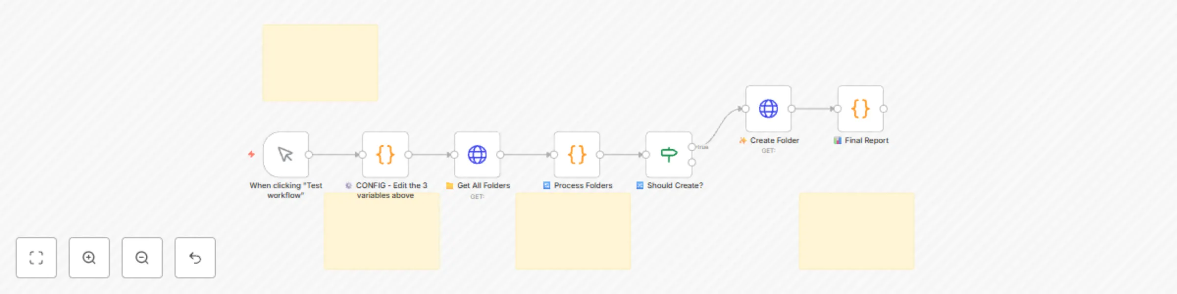 Workflow preview: Clone nested folder structures in Google Drive with custom naming