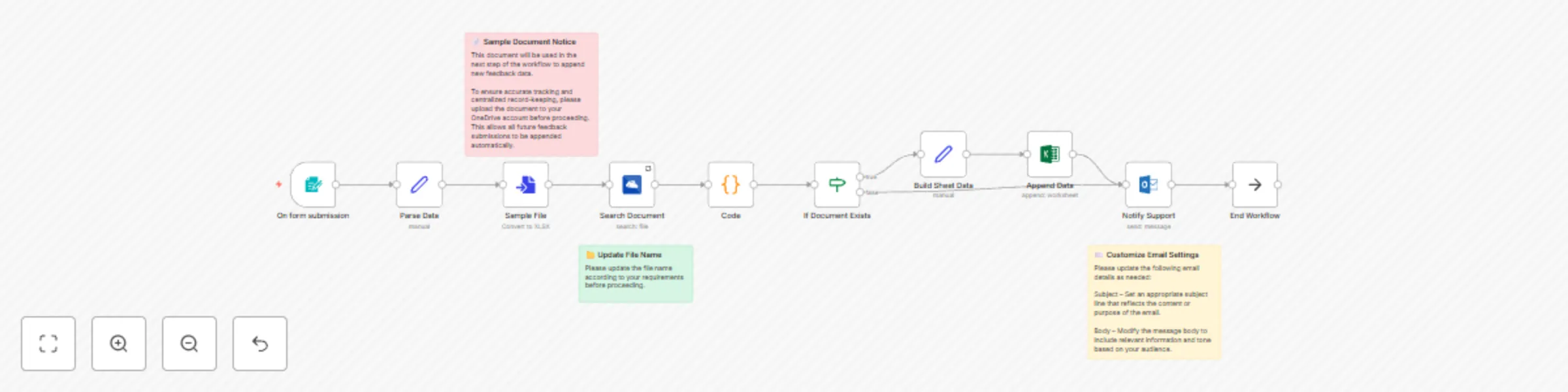 Workflow preview: Collect conference feedback with Forms and log to Excel OneDrive with Outlook notifications