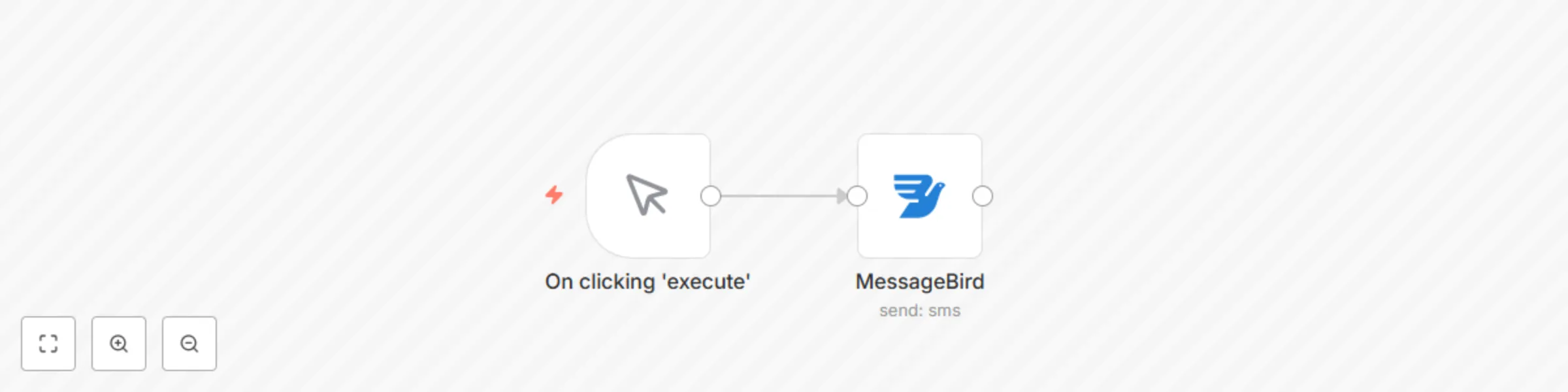 Workflow preview: Sending an SMS with MessageBird