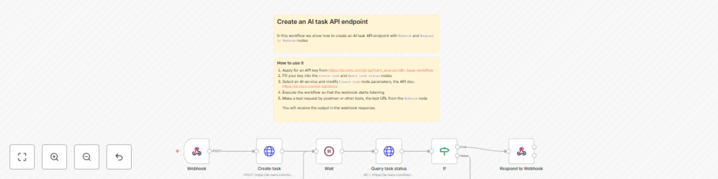 Workflow preview: Create an image enhancement API endpoint with Nero AI Business API