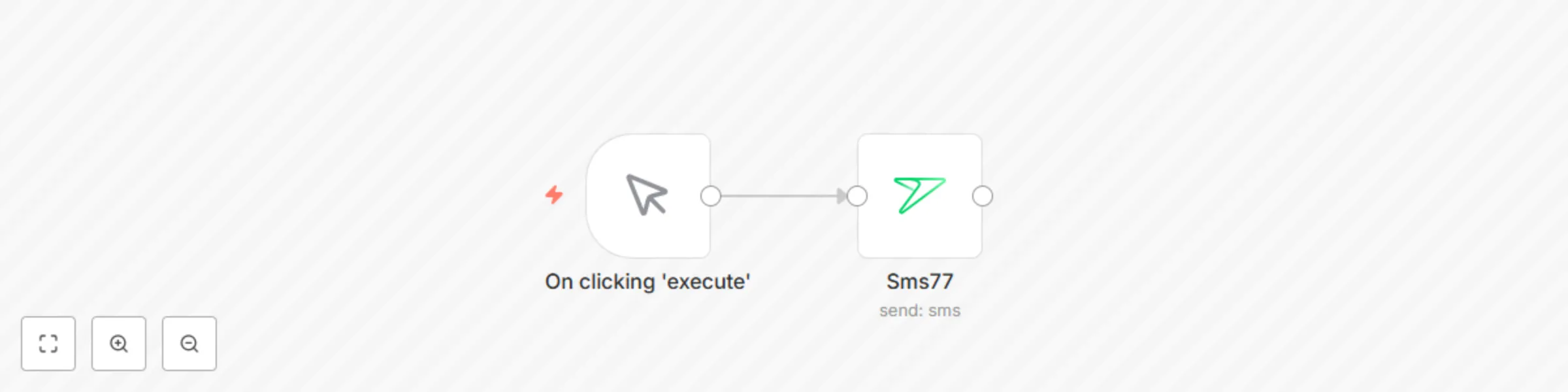 Sending an SMS using sms77 preview