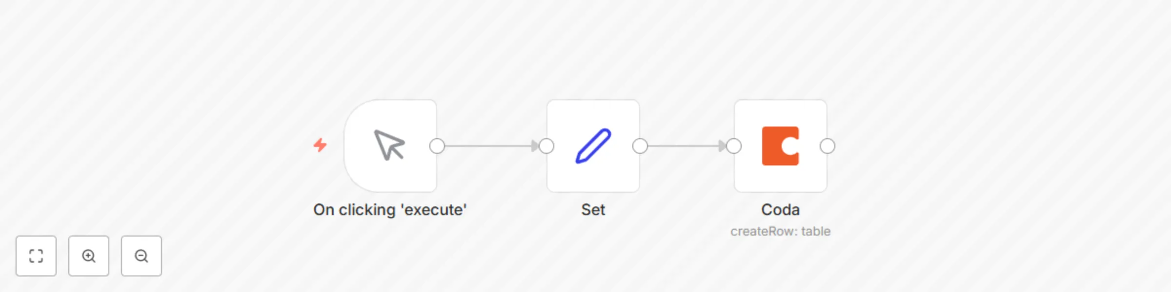 Workflow preview: Insert data into a new row for a table in Coda
