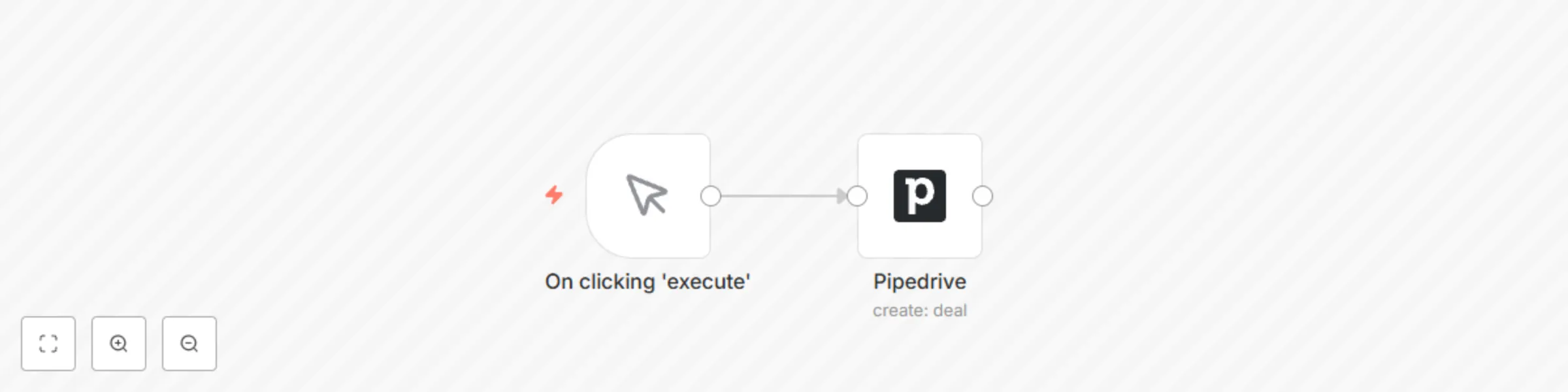 Workflow preview: Create a deal in Pipedrive