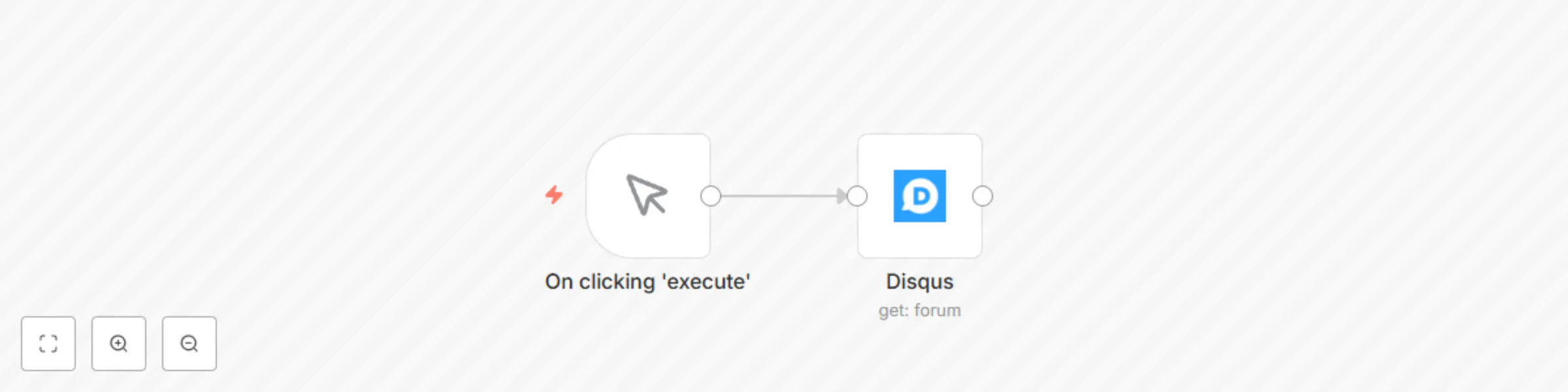 Workflow preview: Get details of a forum in Disqus