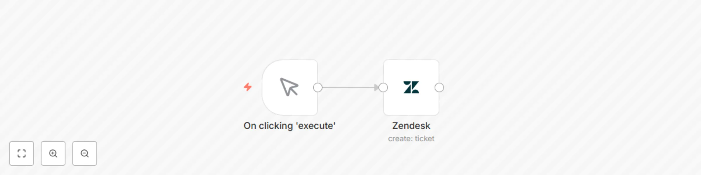 Workflow preview: Create a ticket in Zendesk