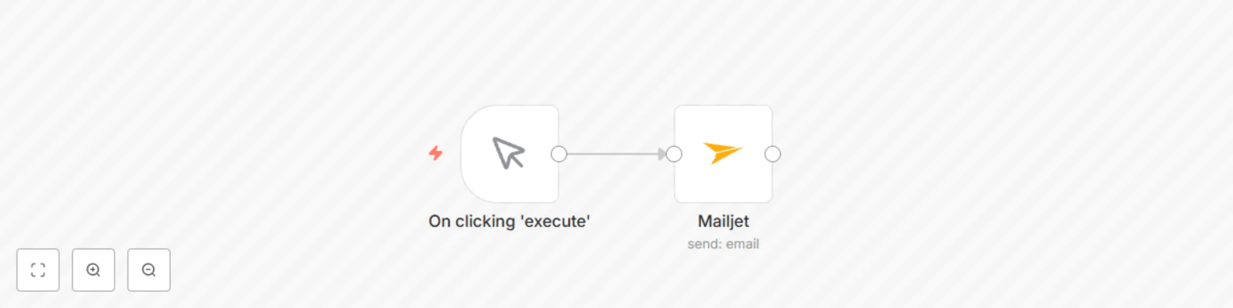 Workflow preview: Send an email using Mailjet