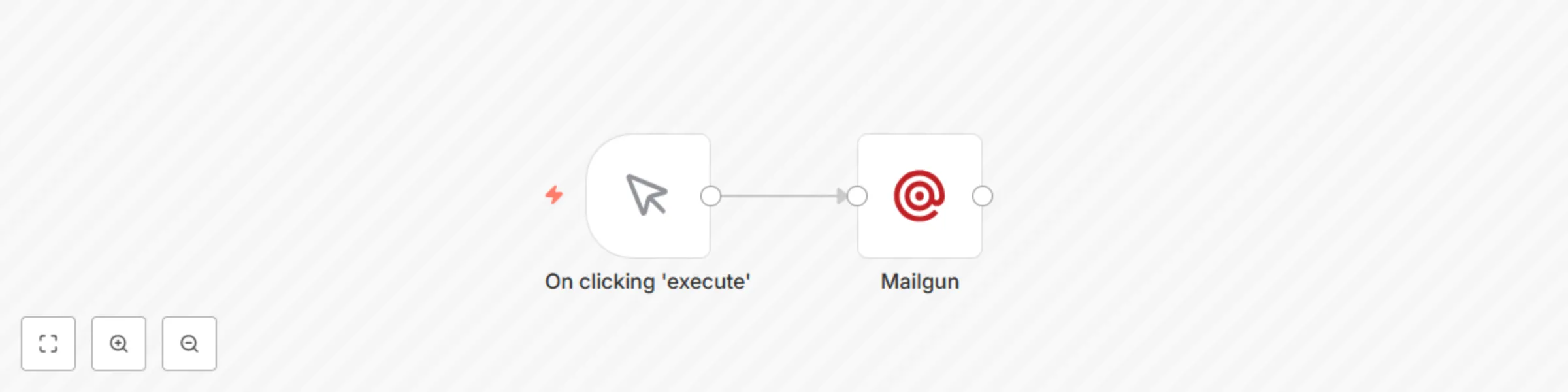 Workflow preview: Send an email using Mailgun