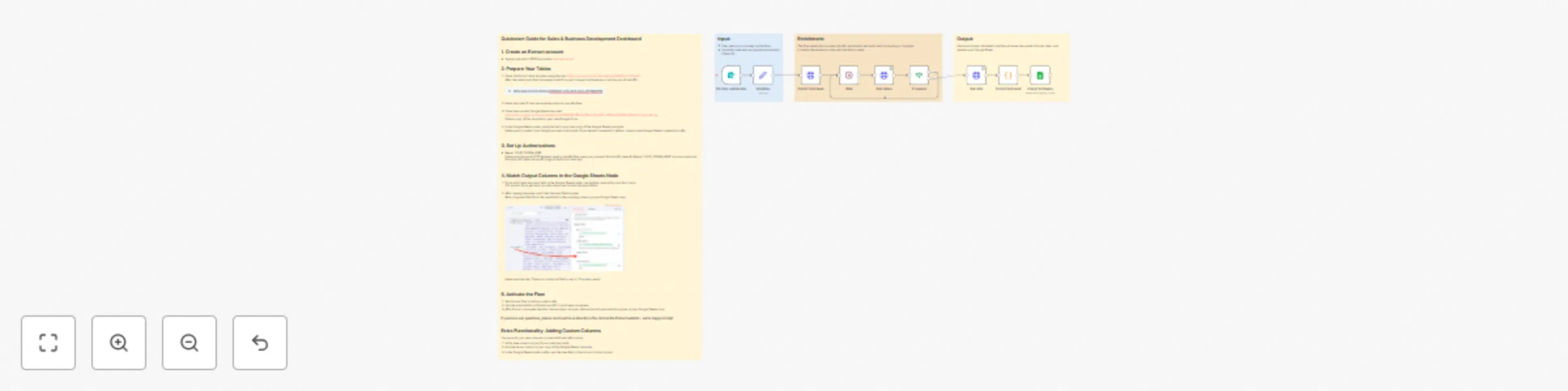 Workflow preview: Enrich company sales data with Extruct AI and export to Google Sheets