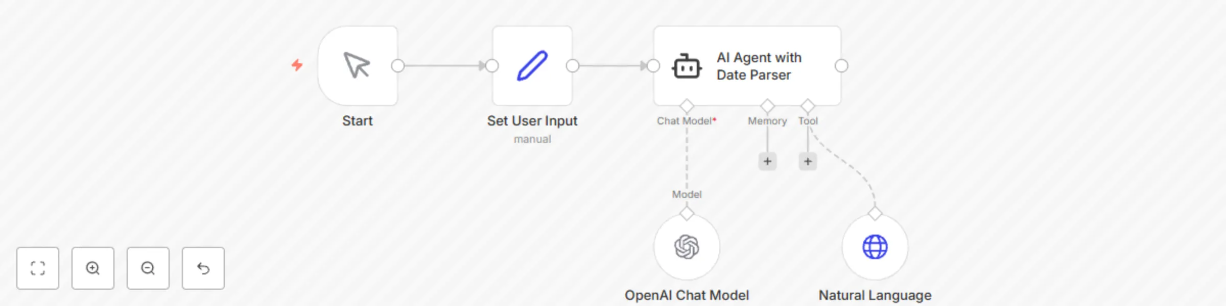 Workflow preview: Parse natural language dates with OpenAI GPT-4o for smart scheduling