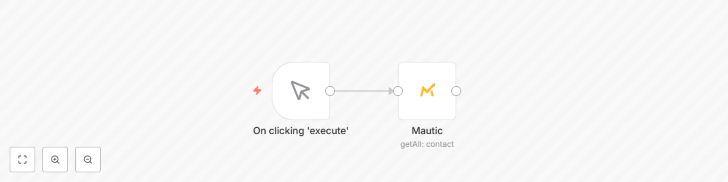 Workflow preview: Get all contacts from Mautic