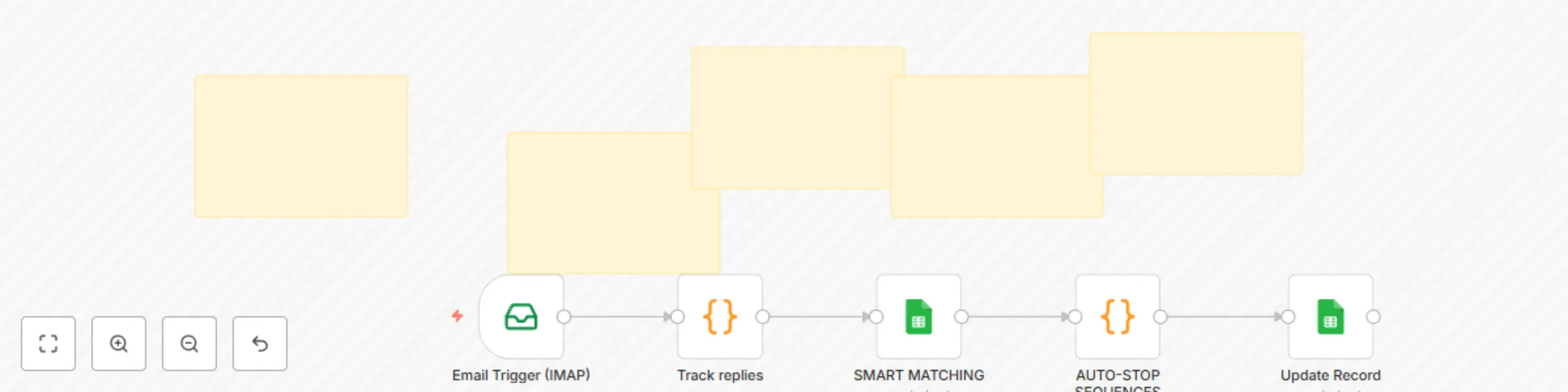 Auto-stop email sequences based on replies with IMAP and Google Sheets preview