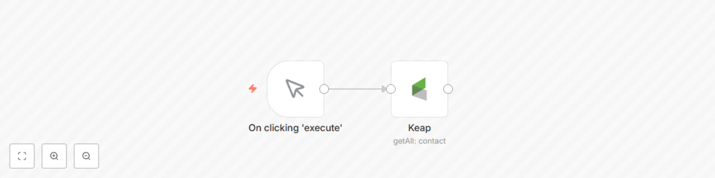 Workflow preview: Get all contacts from Keap
