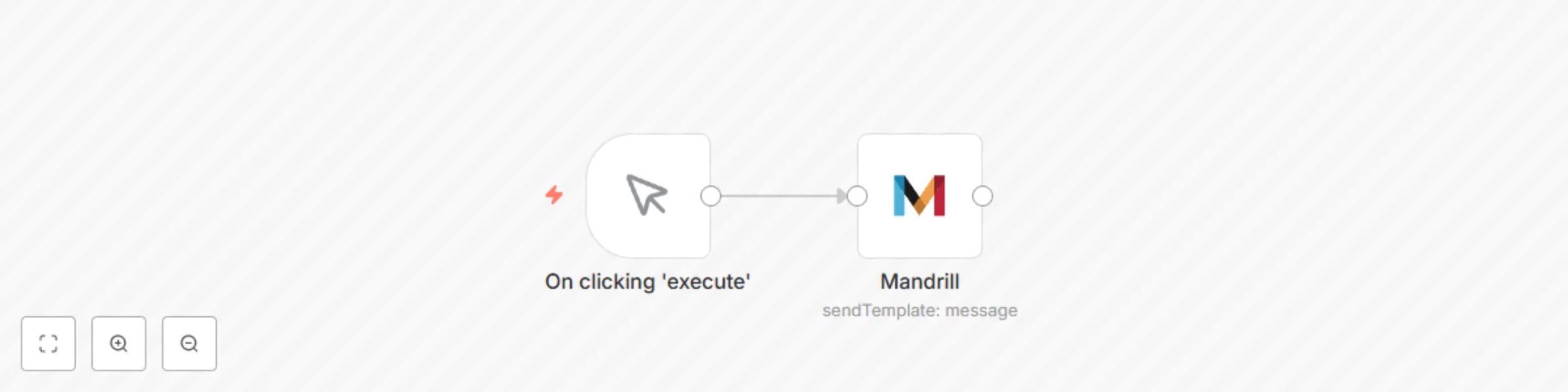 Workflow preview: Send an email template using Mandrill