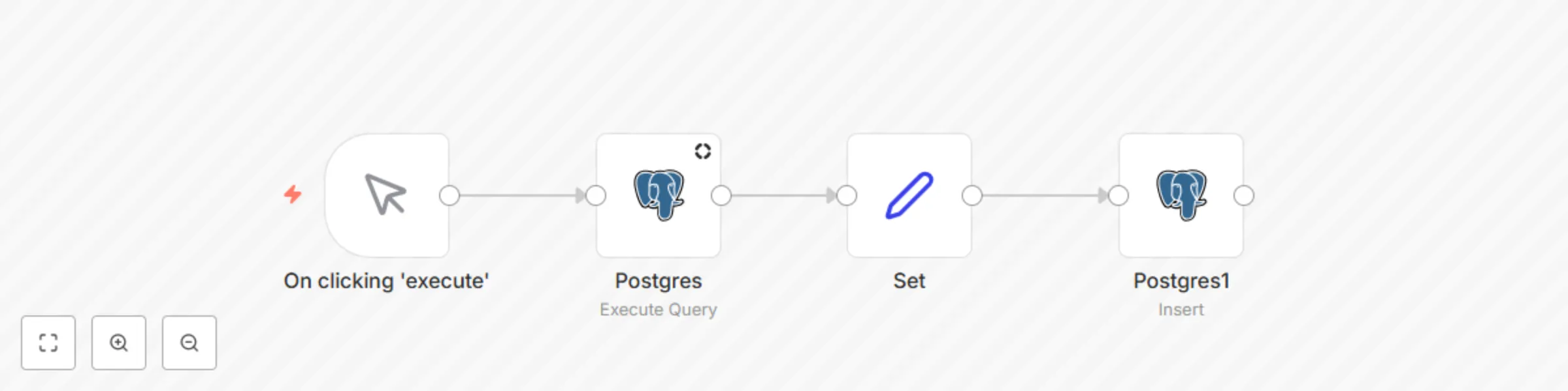 Workflow preview: Create a table in Postgres and insert data