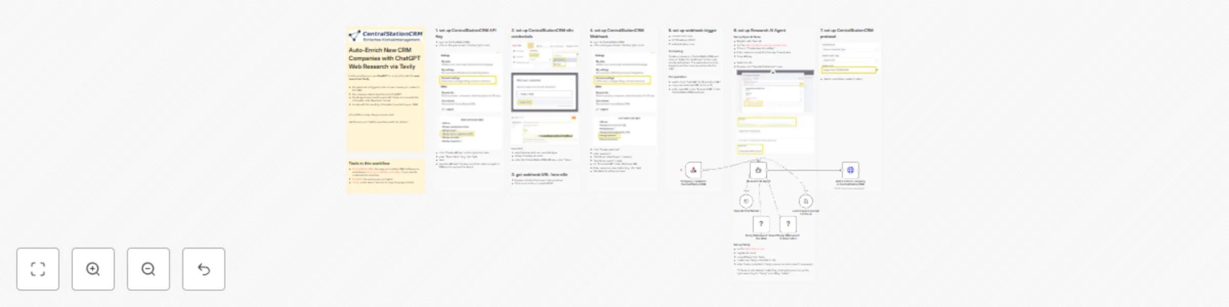 Workflow preview: Auto-enrich new CRM companies with ChatGPT web research via Tavily