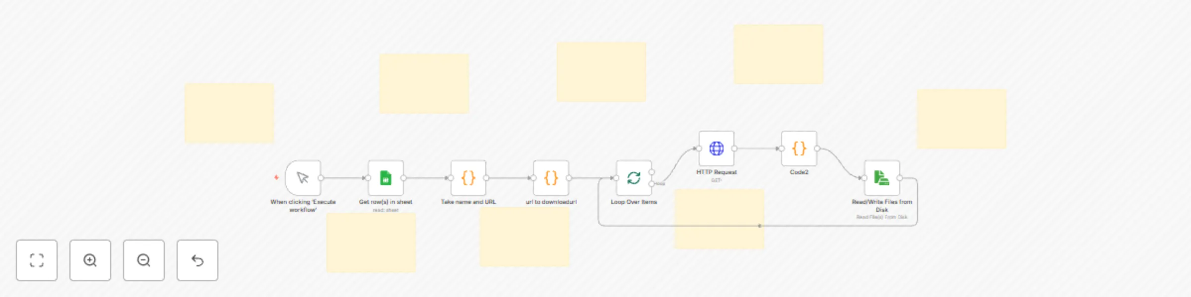 Bulk JSON file downloader from Google Sheet to local folders preview