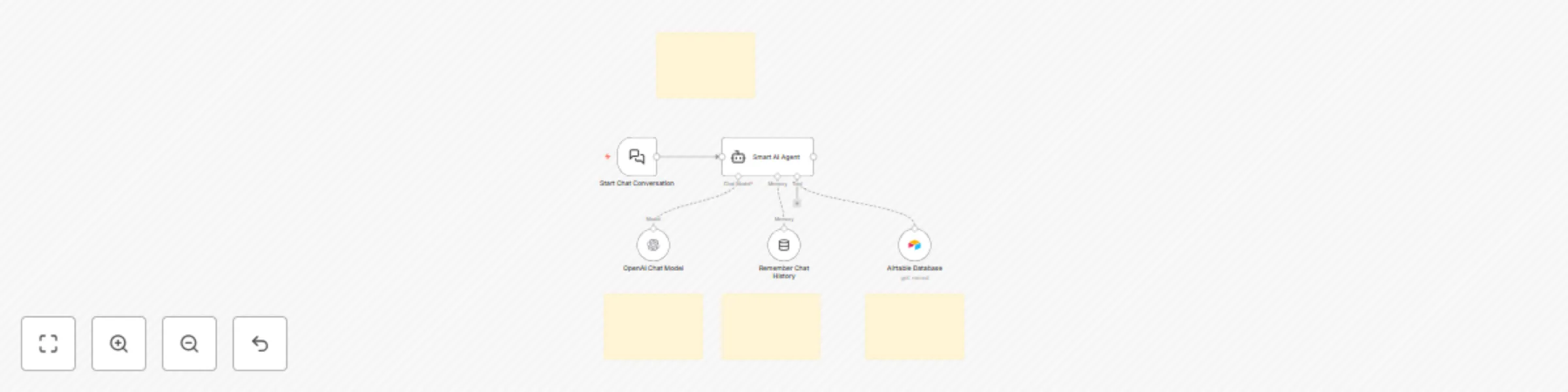 Workflow preview: Create a smart chatbot using OpenAI GPT and Airtable knowledge base