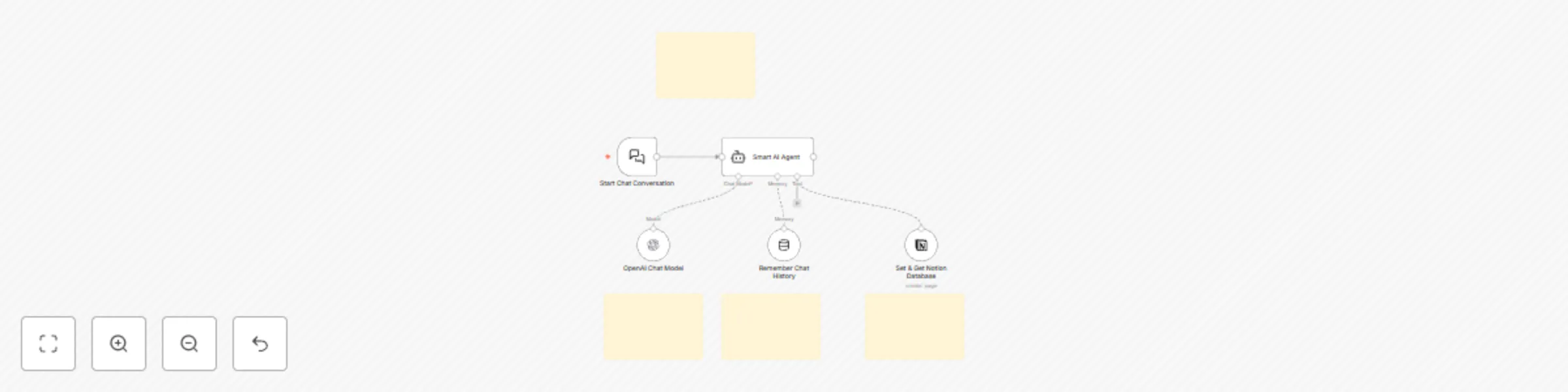 Workflow preview: Create a knowledge base chatbot with OpenAI and Notion for website embedding