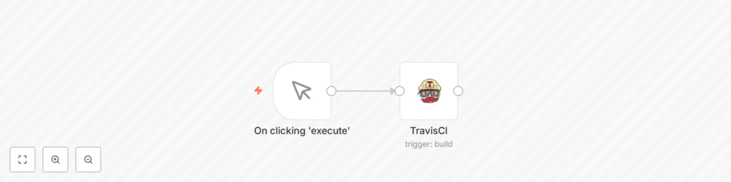 Workflow preview: Trigger a build using the TravisCI node