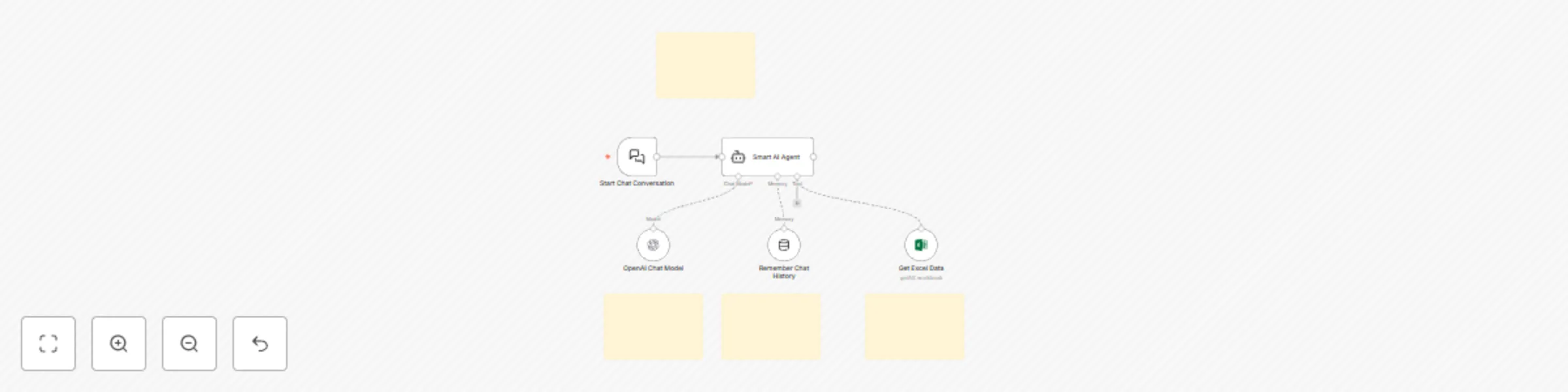 Workflow preview: Query and answer questions from Excel spreadsheets with GPT-4 Mini
