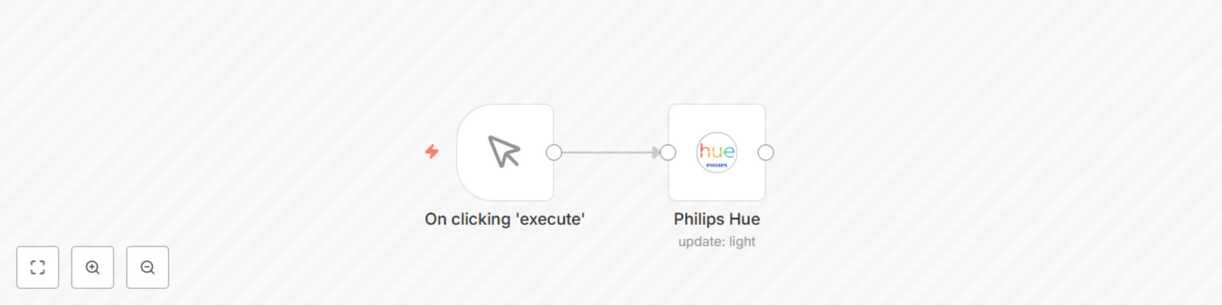 Workflow preview: Turn on a light and set its brightness