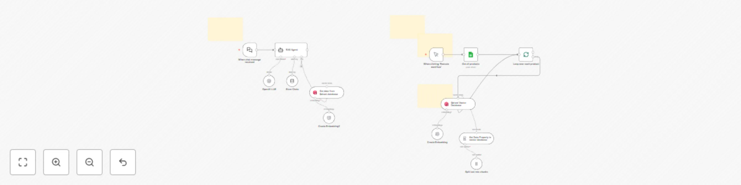 Workflow preview: Match medical symptoms to products with OpenAI, Qdrant & Google Sheets RAG