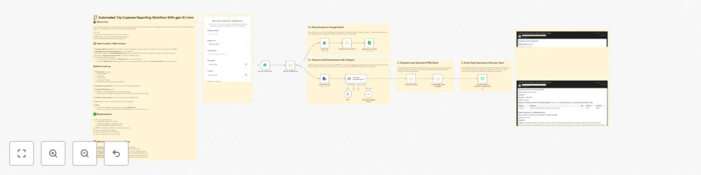 Automated trip expense claim form with OpenAI agent & Google Drive preview